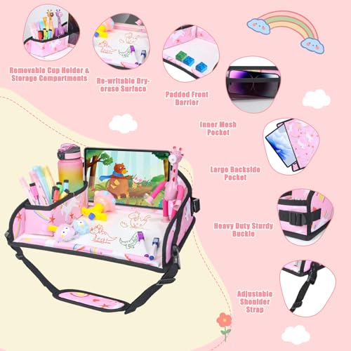 Upgraded Kids Travel Tray for Car Seat (2 Count)