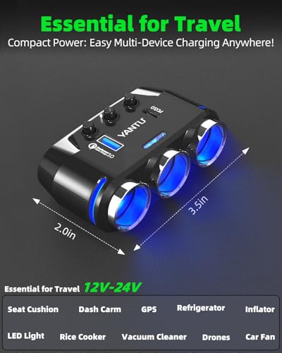 QC3.0&PD Cigarette Lighter Adapter