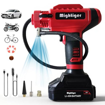 Portable Tire Inflator 20V Cordless Handheld Car Drill Air Pump