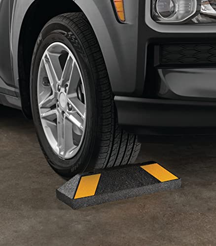 Heavy Duty Rubber Parking Stop Durable Easy to Install Reflective Parking Curb Garage Car Stopper for Indoor and Outdoor Use