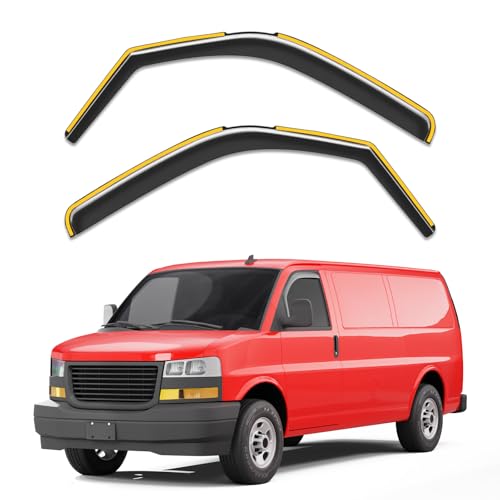 Window Rain Guards for Chevy Express Van & GMC Savana 2500 3500 1996