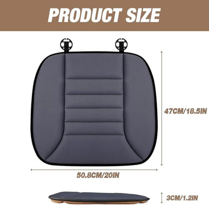 Car Seat Cushion Pad 1.2" Thick Comfort Seat Protector for Car Driver Seat Office Chair Home Use Memory Foam Seat Cushion with Non Slip Bottom