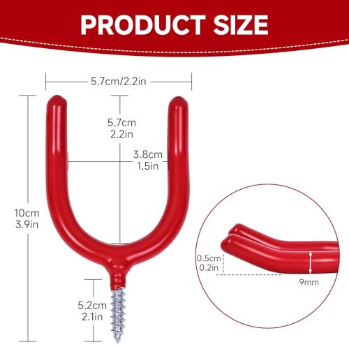 16 PackGarage Storage System Steel U Hooks with Anti (6 Count)