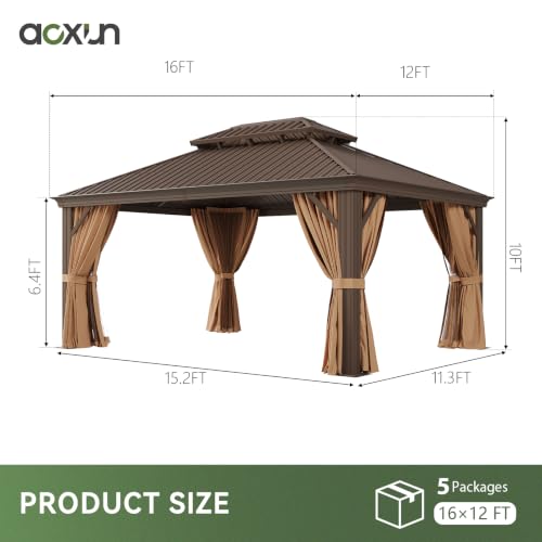 12' X 16' Hardtop Gazebo with Drainage