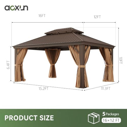 12' X 16' Hardtop Gazebo with Drainage