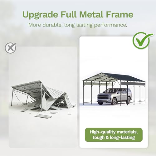 12x20 FT Metal Heavy Duty Carport