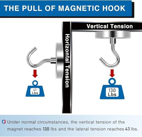 Magnetic Hooks for Cruise Cabins (12 Count)