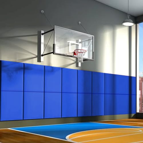 60" 72" High Gym Wall Padding 2" Thick Foam Basketball Court Wall Mount Protector for Garage Taekwondo Babyroom