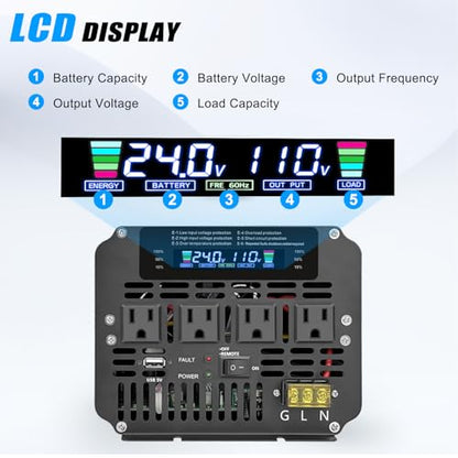 5000W Power Inverter 24V to 110V
