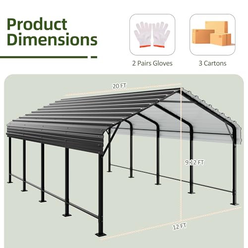 Carport 12X20 FT Metal Carports