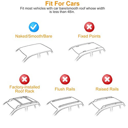 2Pcs Universal Roof Rack Cross Bars (2 Count)