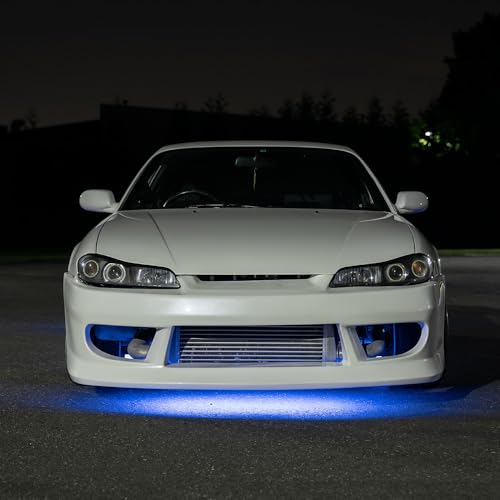 4pc Blue Slimline LED Car Flexible Underglow Lighting Kit (4 Count)