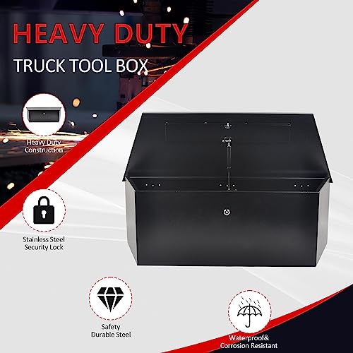 Black Steel Trailer Tongue Truck Box 35 x 12.2 x 11.8 Inch