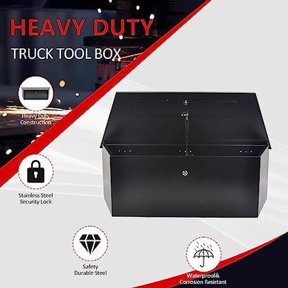 Black Steel Trailer Tongue Truck Box 35 x 12.2 x 11.8 Inch