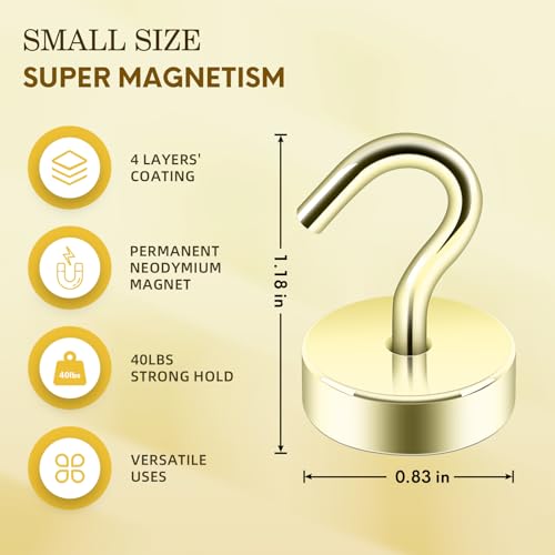 Magnetic Hooks Steel Tube Design for Cruise (10 Count)