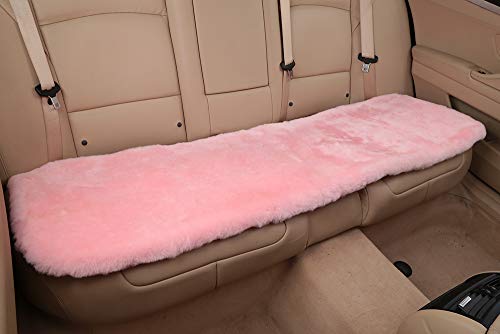 Pink Genuine Sheepskin Car Rear Seat Cover for Fuzzy Back Cushion