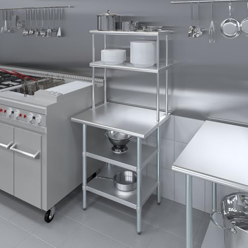 Stainless Steel Work Table with 2 Shelves