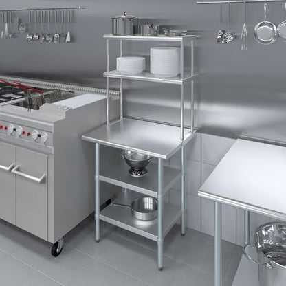 Stainless Steel Work Table with 2 Shelves