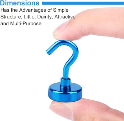 Magnetic Hooks 20pcs 30lbs+ Cruise Essentials 2026 Magnet Hook Blue (20 Count)