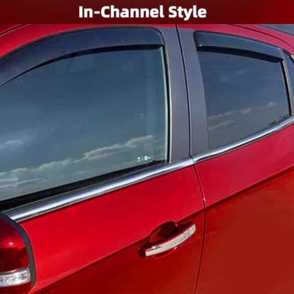 4PCS in Channel Window Rain Guards Fit for Chevrolet (4 Count)