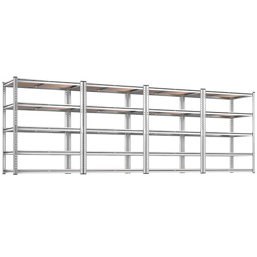 2020LBS Garage Shelving Heavy Duty Metal Shelving 5 Tier Storage Shelves (4 Count)