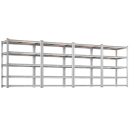 2020LBS Garage Shelving Heavy Duty Metal Shelving 5 Tier Storage Shelves (4 Count)