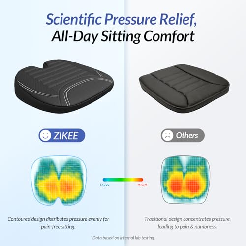 Wedge Car Seat Cushion for Tailbone Pain Relief & Better Visibility