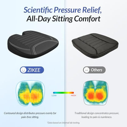 Wedge Car Seat Cushion for Tailbone Pain Relief & Better Visibility