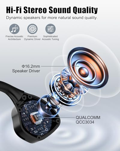Open Ear Bluetooth Wireless Trucker Headset with Microphone