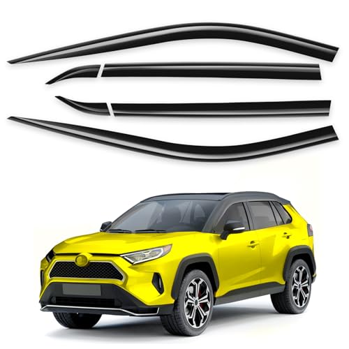Tape on Window Visors Rain Guards for Toyota RAV4 2019 (6 Count)