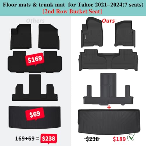 Floor Mats & Trunk Mat for Chevrolet Tahoe 2021