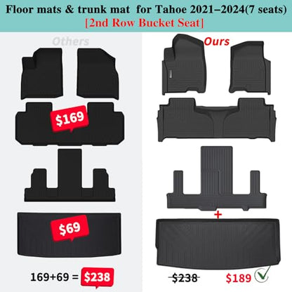 Floor Mats & Trunk Mat for Chevrolet Tahoe 2021