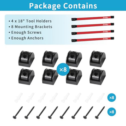 4 Pieces 18" Magnetic Tool Holder Strip (4 Count)