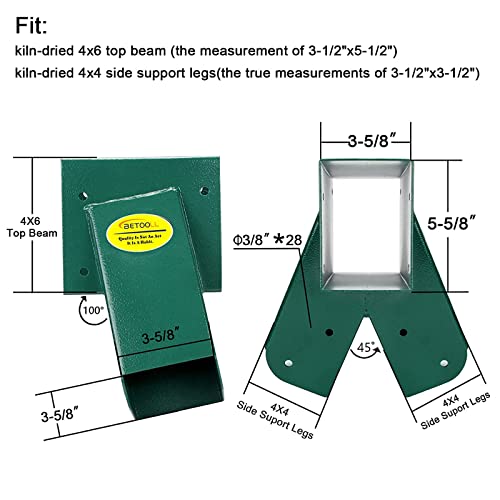 A Frame 2 Brackets Swing Set Bracket with Mounting Hardware (2 Count)
