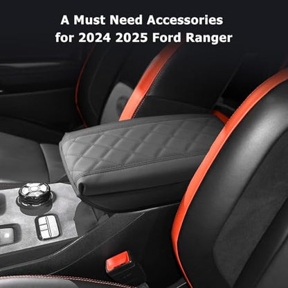 Center Console Cover Compatible with 2024 2025 2026 Ford Ranger Accessories 2025 2026 Ranger XL