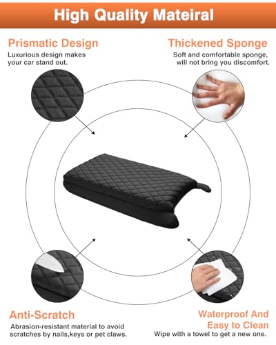 Custom for 2026 2025 BMW X3 Center Console Cover Armrest Cover for BMW X3 Arm Rest Cushion Pad Leather Middle Console Cover Armrest Seat Box Protector BMW X3 Accessories Anti