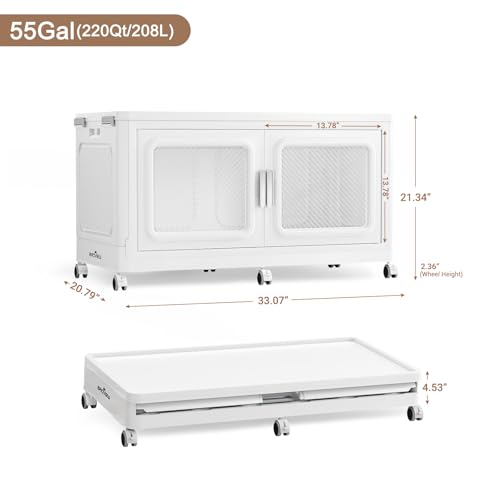 220 Qt Extra Large Stackable Storage Bin with Lid