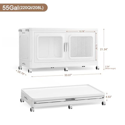 220 Qt Extra Large Stackable Storage Bin with Lid