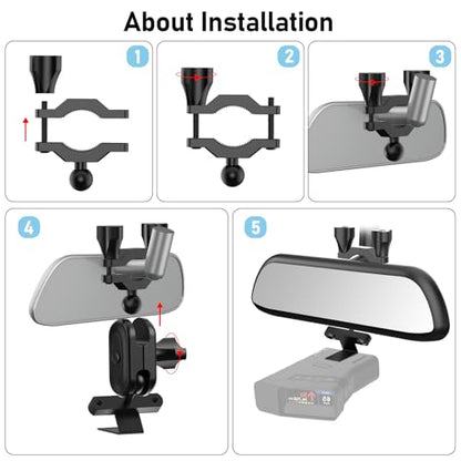 Car Rearview Mirror Radar Detector Mount