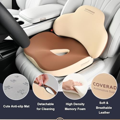 Car Seat Cushion and Lumbar Support Pillow