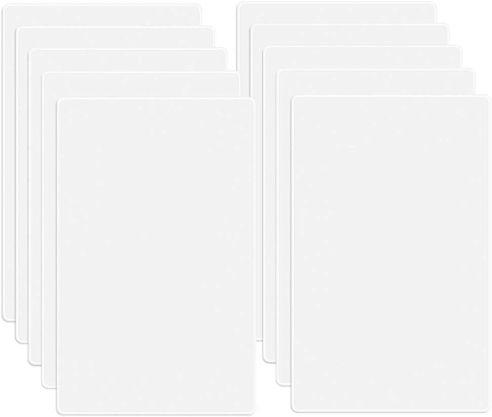 1 Gang Screwless Blank Wall Plate Cover Blank Switch Outlet Electrical Faceplate for Light Switch (10 Count)