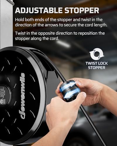 Ceiling Wall Mount Retractable Extension Cord Reel with 30FT Cord