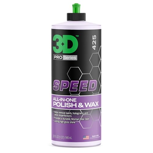 Speed All-In-One Polish & Wax – Scratch & Swirl Remover, Clear Coat Safe Paint Sealant – High Gloss Finish, Easy Application – 32oz – Made in USA (32 Fl Oz)