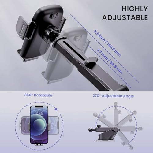 Universal Car Phone Holder Automobile Cell Phone Holder Car Mount for iPhone Universal Car Dashboard Mount Fit All Phones Cell Phone Camera Mounts