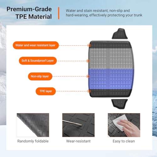 Fuel Cargo Mat Trunk Mat Compatible with 2017