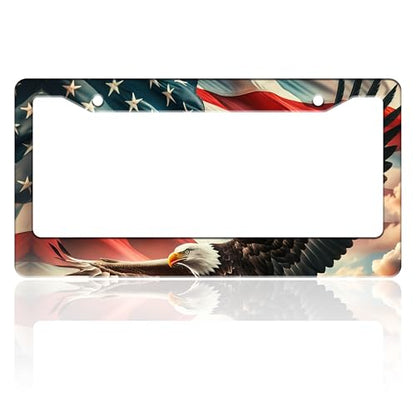 American Flag Eagle License Plate Frame Patriotic License Plate Holder