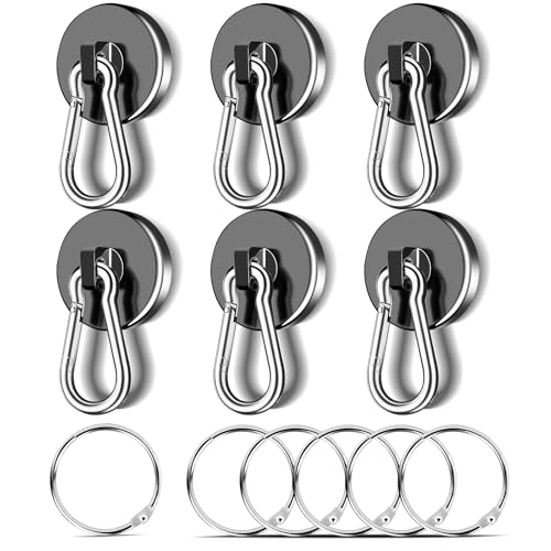 6 Pack Strong Magnetic Hooks 70LBS Neodymium Magnet Hook