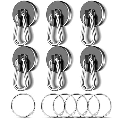 6 Pack Strong Magnetic Hooks 70LBS Neodymium Magnet Hook