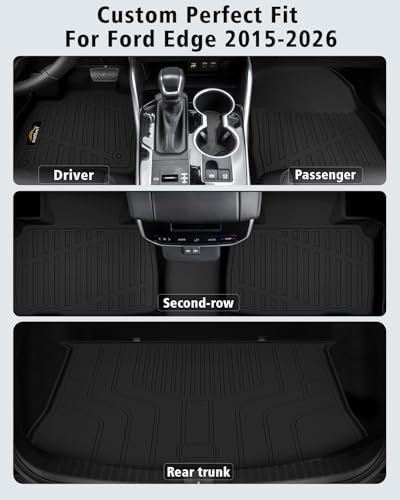 Floor Mats & Cargo Liner Custom Fit for Ford Edge 2015