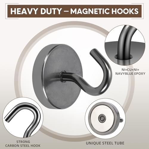 Magnetic Hooks Steel Tube Design for Cruise (10 Count)